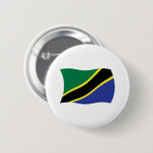 Tanzania Vlag Knop Ronde Button 5,7 Cm (Voorkant /achterkant)