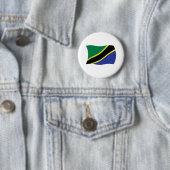 Tanzania Vlag Knop Ronde Button 5,7 Cm (In situ)