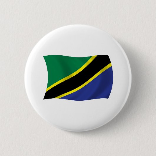 Tanzania Vlag Knop Ronde Button 5,7 Cm (Voorkant)