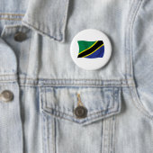 Tanzania Vlag Knop Ronde Button 5,7 Cm (In situ)