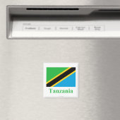 Tanzania Vlag met naam Magneet (Insitu (Vaatwasser))