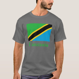 Tanzania vlag met naam t-shirt