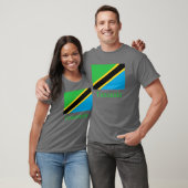 Tanzania vlag met naam t-shirt (Unisex)