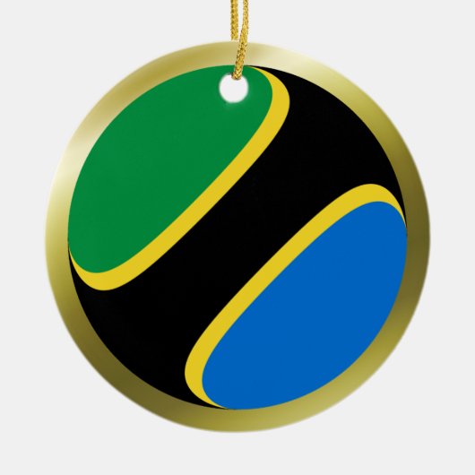 Tanzania Vlag Ornament (Voorkant)