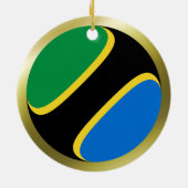 Tanzania Vlag Ornament (Achterkant)