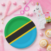 Tanzania vlag papieren bordje (Feest)