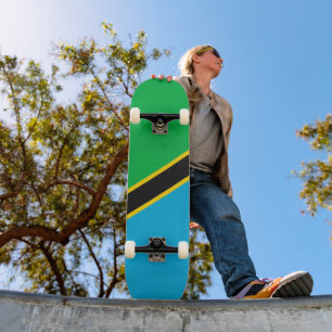 Tanzania vlag persoonlijk skateboard