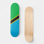 Tanzania vlag persoonlijk skateboard (Voorkant)