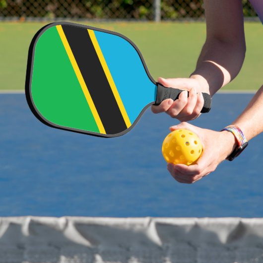 Tanzania vlag pickleball paddle (Insitu)