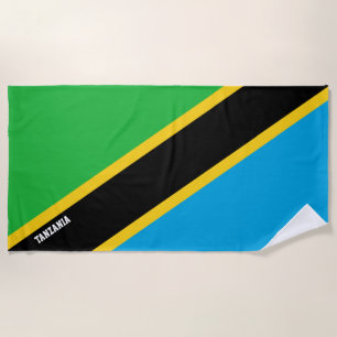 Tanzania Vlag Prachtig Patriotisch Strandlaken