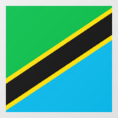 Tanzania vlag raamsticker (Vel)
