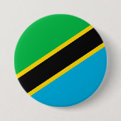 Tanzania vlag ronde button 7,6 cm (Voorkant)