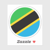 Tanzania Vlag Ronde Sticker (Vel)