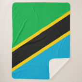 Tanzania vlag sherpa deken (Voorkant)