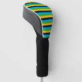 Tanzania vlag snijdt kleurlijnpatroon golfheadcover (Schuin)