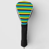 Tanzania vlag snijdt kleurlijnpatroon golfheadcover (Voorkant)