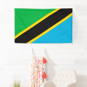 Tanzania vlag spandoek (Insitu)