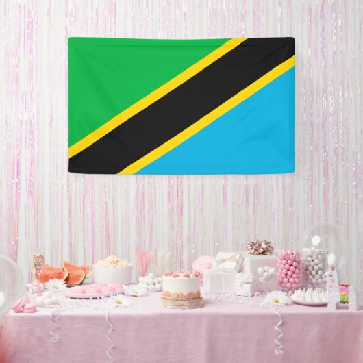 Tanzania vlag spandoek (Feest)