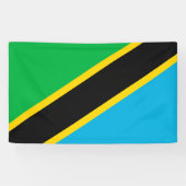 Tanzania vlag spandoek (Horizontaal)