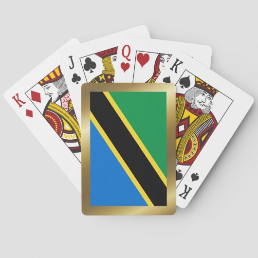 Tanzania Vlag Speelkaarten (Achterkant)