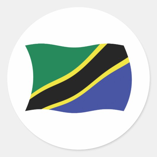 Tanzania Vlag Sticker (Voorkant)