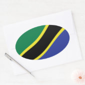 Tanzania Vlag Sticker (Envelop)