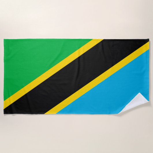 Tanzania vlag strandlaken (Voorkant)