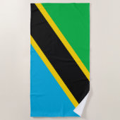 Tanzania vlag strandlaken (Voorkant)