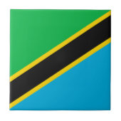Tanzania vlag tegeltje (Voorkant)