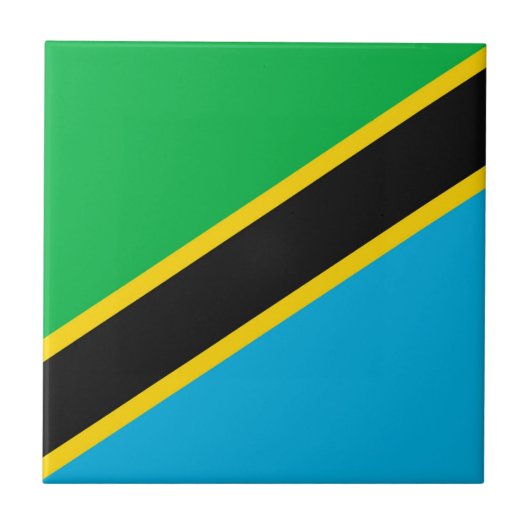 Tanzania vlag tegeltje (Voorkant)