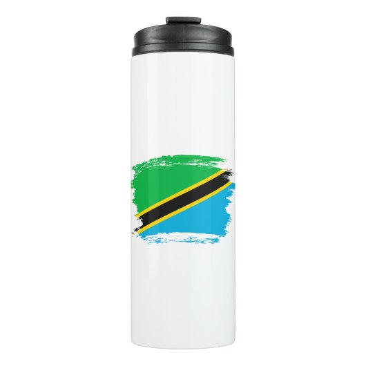 Tanzania vlag thermosbeker (Voorkant)