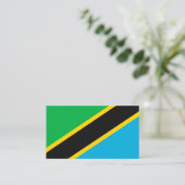 Tanzania vlag visitekaartje (Staand voorkant)