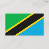 Tanzania vlag visitekaartje (Voorkant)