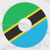Tanzania vlag wijnglaslabel (Achterkant)