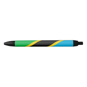 Tanzania vlag zwarte inkt pen