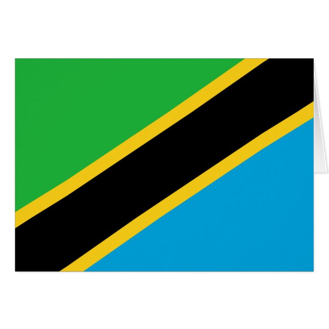 Tanzania-vlaggenkaart (Voorkant Horizontaal)