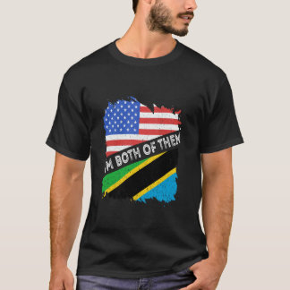 Tanzania VS Amerika Tanzaniaanse Roots Ik Ben Beid T-shirt