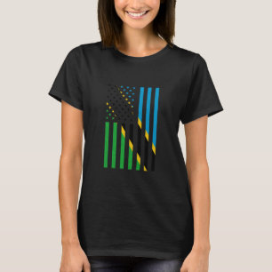 Tanzania VS Amerika Tanzaniaanse Vlag Tanzaniaanse T-shirt