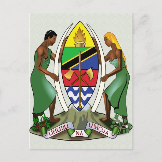 Tanzania Wapendetails Briefkaart (Voorkant)