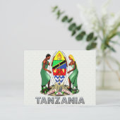Tanzania wapenschild briefkaart (Staand voorkant)