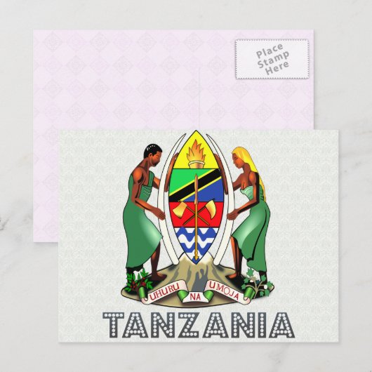 Tanzania wapenschild briefkaart (Voorkant / Achterkant)