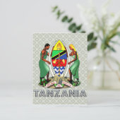 Tanzania wapenschild briefkaart (Staand voorkant)