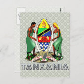 Tanzania wapenschild briefkaart (Voorkant / Achterkant)