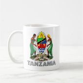 Tanzania wapenschild koffiemok (Links)
