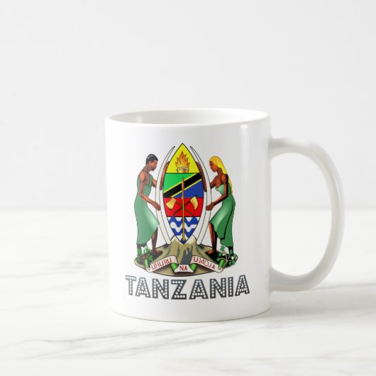 Tanzania wapenschild koffiemok (Rechts)