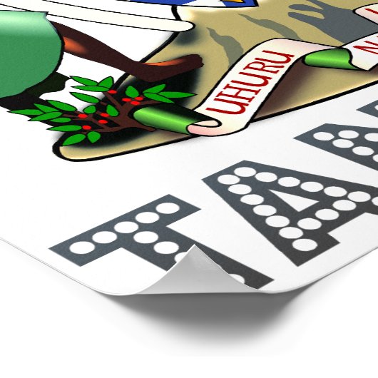 Tanzania wapenschild poster (Hoek)