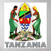 Tanzania wapenschild poster (Voorkant)