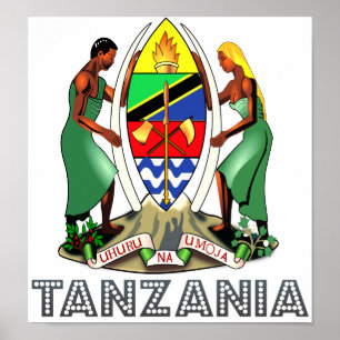 Tanzania wapenschild poster