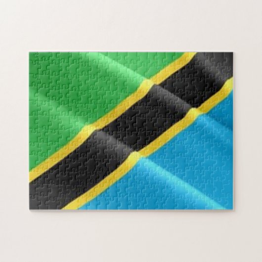 Tanzania - Waving Flag - Legpuzzel (Horizontaal)