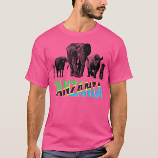 Tanzania Wildlife Big Five Safari voor Tanzania Fa T-shirt
